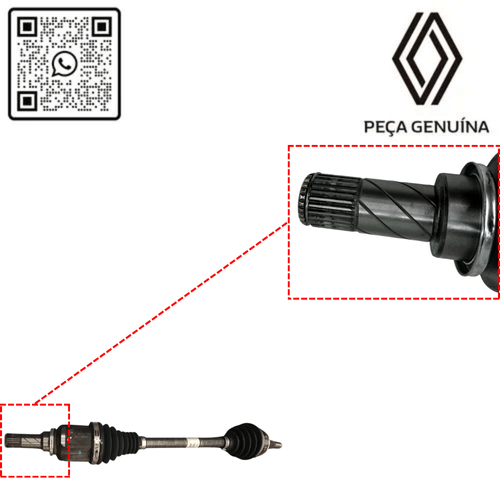 RN 12502R 391012502R SEMI EIXO ESQ. LOG IISAND II 2